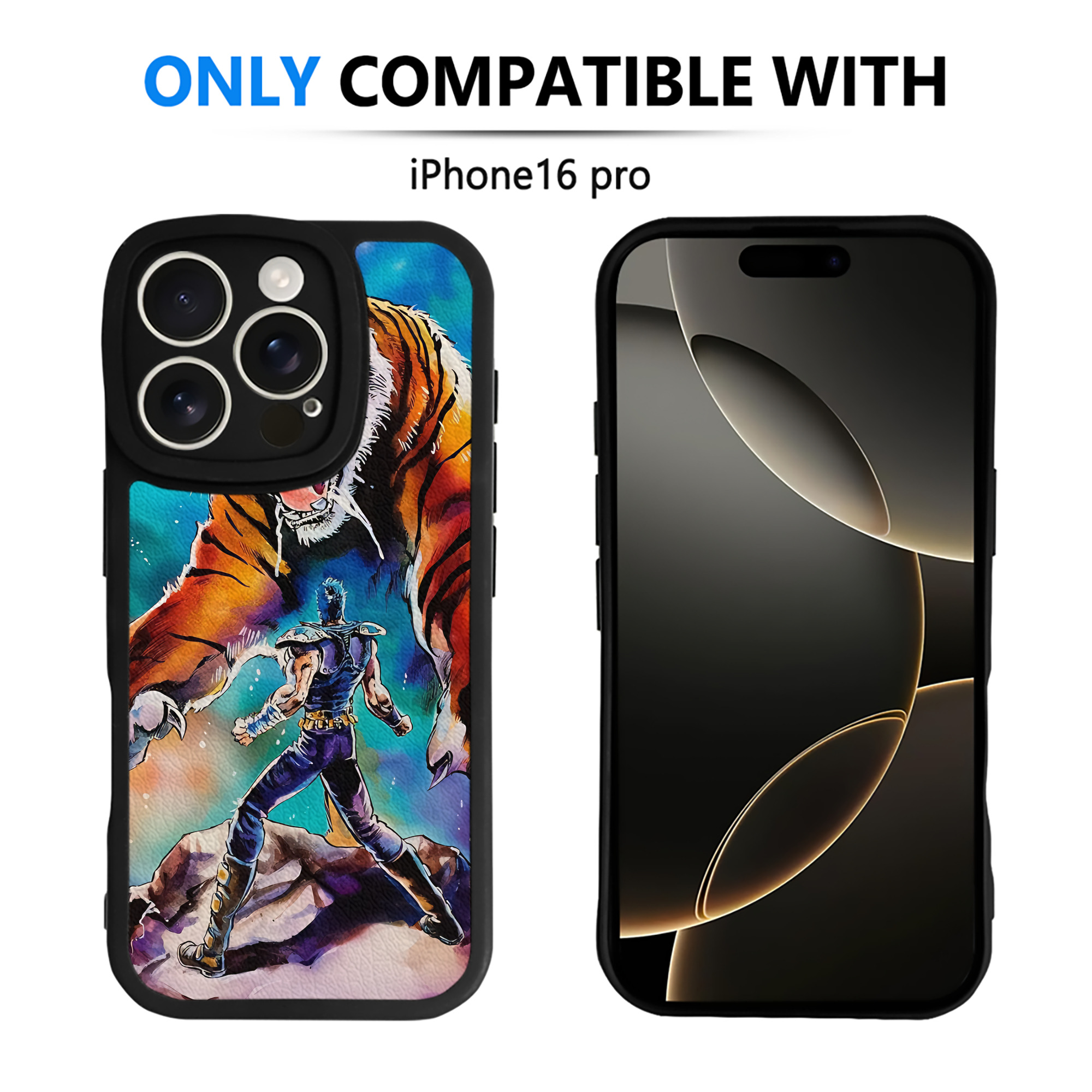 （画像用） 北斗の拳 Fist of the North Star 【iPhone 16シリーズ対応】シリコンスマホケース（レザー調） 材質：シリコン